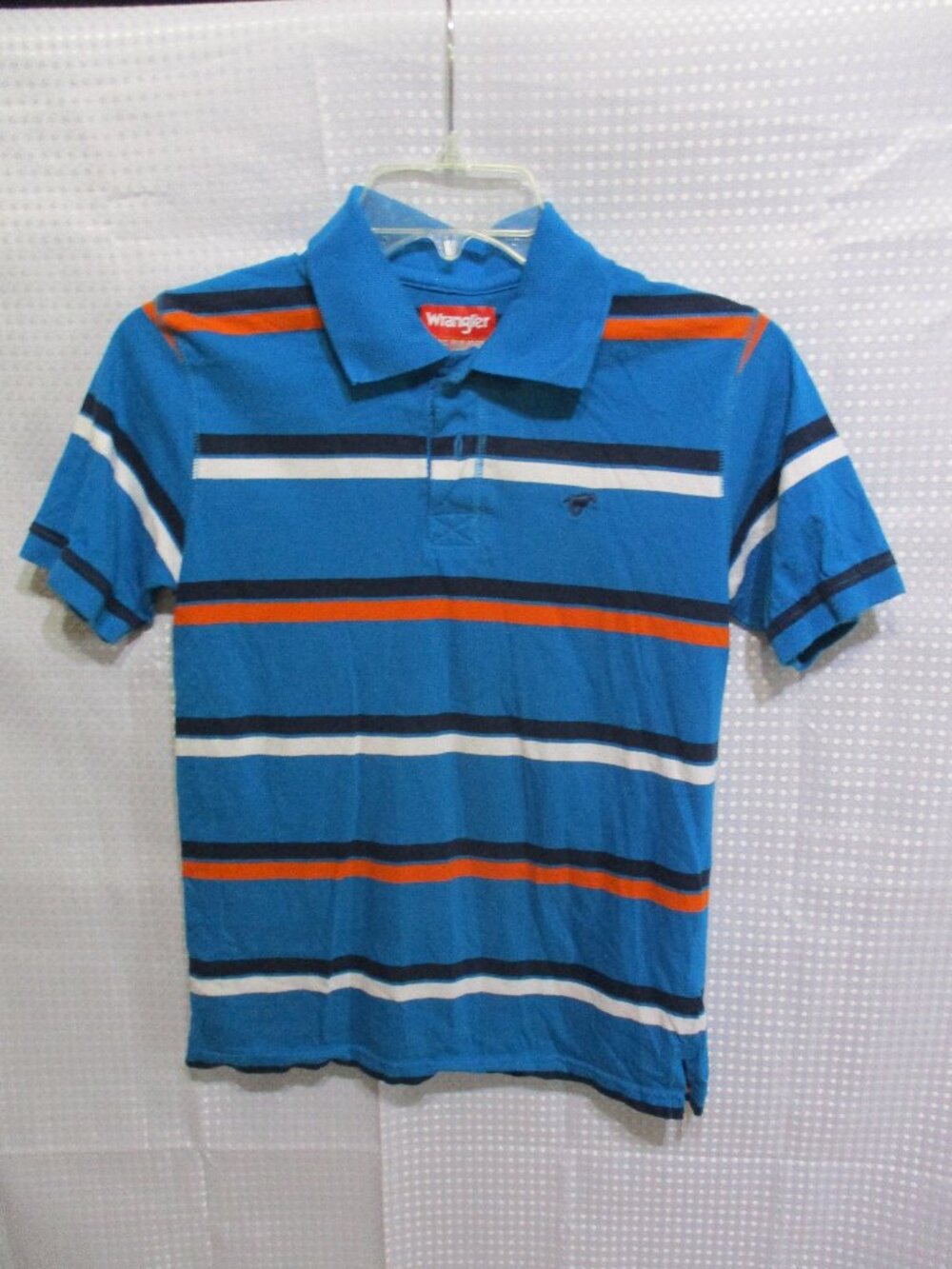 Wrangler Multicolor Striped Boy's Collared Pullover Button Up Shirt Sz. 10/12 LG